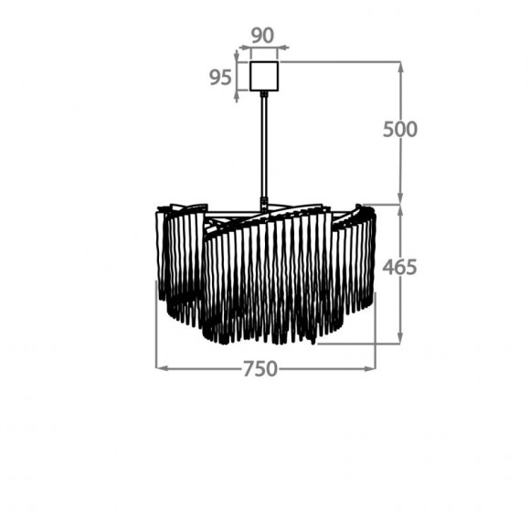 Люстра на штанге Bella Figura Vega CL800