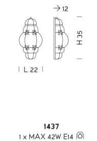 Настенный светильник Sylkom Tiepolo 1437 Настенный светильник Sylkom Tiepolo 1437