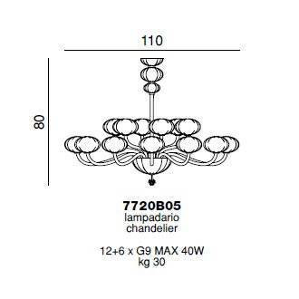 Люстра Beby Group Gloss 7720B05 Light gold Lavanda