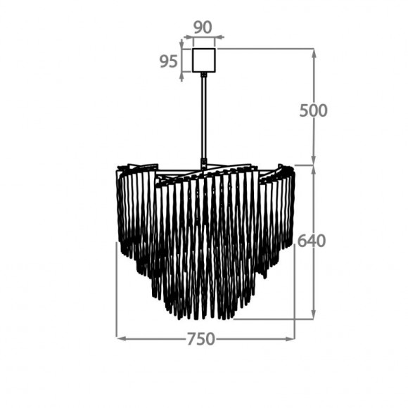 Люстра на штанге Bella Figura Vega CL800-2T Люстра на штанге Bella Figura Vega CL800-2T