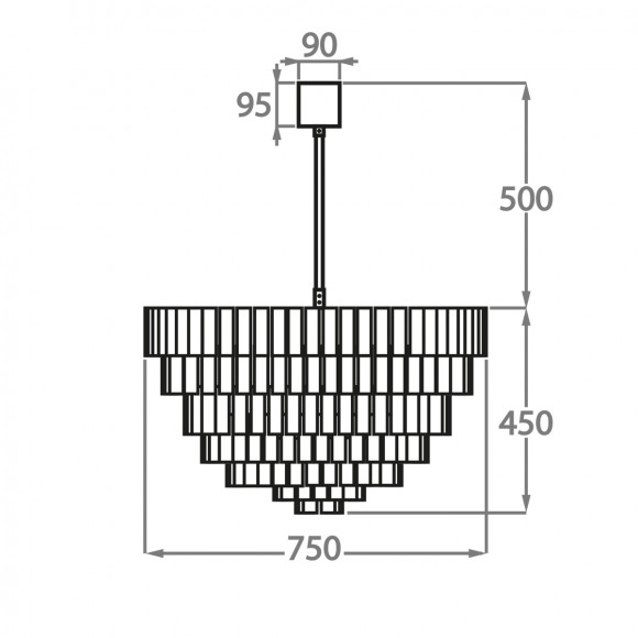 Люстра на штанге Bella Figura Retro Murano CL433