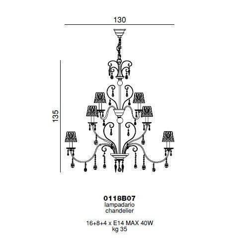 Люстра Beby Violet 0118B07 Chrome 058 SW Blue Shade Люстра Beby Violet 0118B07 Chrome 058 SW Blue Shade