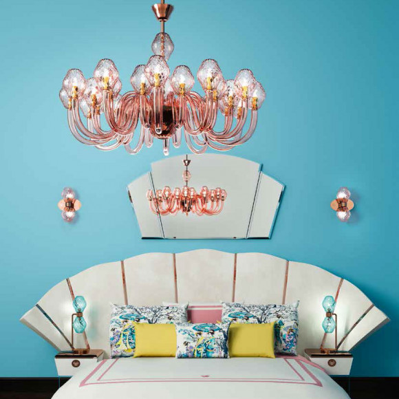 Люстра Beby Group Peonia 7701B01 Fuchsia Venice