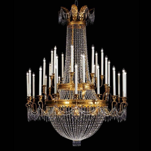 Люстра Beby Group Opera 2005/32+7 Gold Paint CUT CRYSTAL