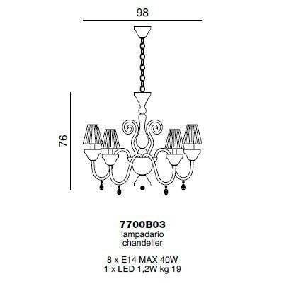 Люстра Beby La Femme 7700B03 Chrome White Charmante 595 Swarovski Almond Люстра Beby La Femme 7700B03 Chrome White Charmante 595 Swarovski Almond