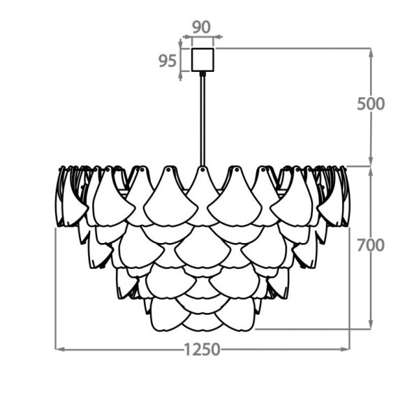 Люстра на штанге Bella Figura Vega CL802