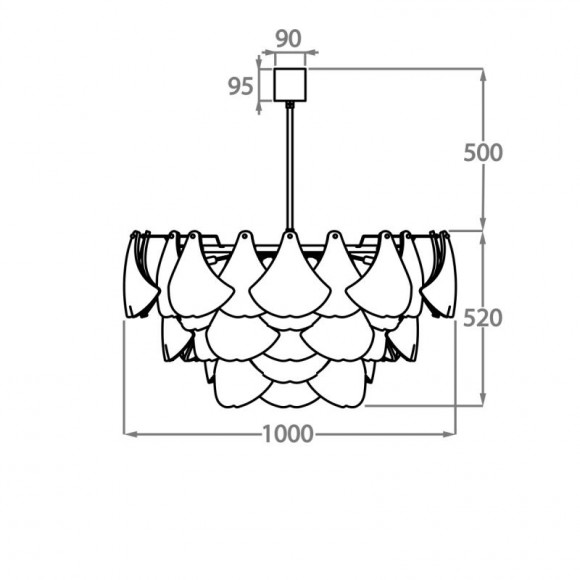 Люстра на штанге Bella Figura Vega CL802