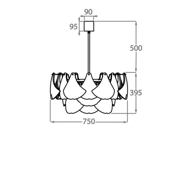 Люстра на штанге Bella Figura Vega CL802