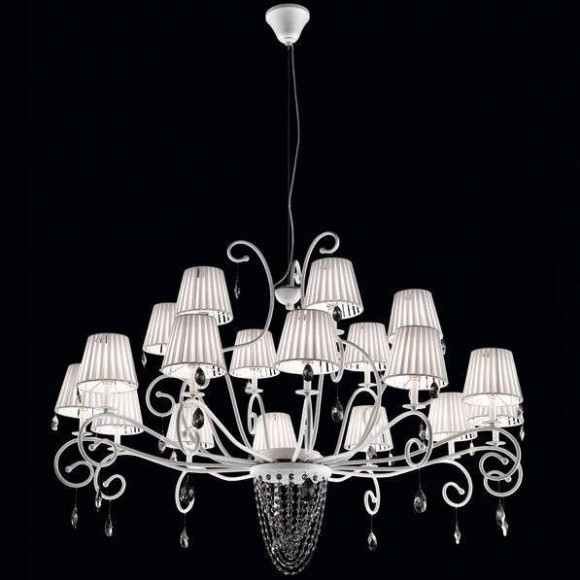 Люстра Beby Group Miss Bjioux 0117B05 White Leather 01 White Trasparent Cut Crystal