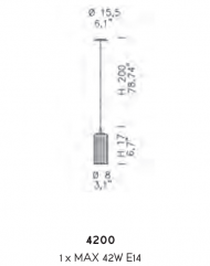 Подвесной светильник Sylcom Korinthos 4200