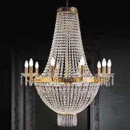 Люстра Beby Group Empire 1500/10+6 Light gold CUT CRYSTAL