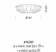 Потолочный светильник Sylkom Tribuno 470/97 Потолочный светильник Sylkom Tribuno 470/97