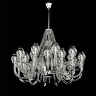 Люстра Beby Group Peonia 7701B01 Silver Cortina + pendants