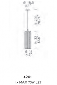 Подвесной светильник Sylcom Korinthos 4201