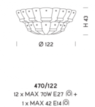 Потолочный светильник Sylkom Tribuno 470/122 Потолочный светильник Sylkom Tribuno 470/122