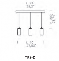 Подвесной светильник Sylcom Korinthos TR3-D