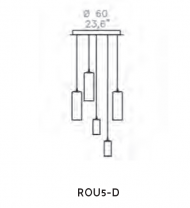 Подвесной светильник Sylcom Korinthos ROU5-D