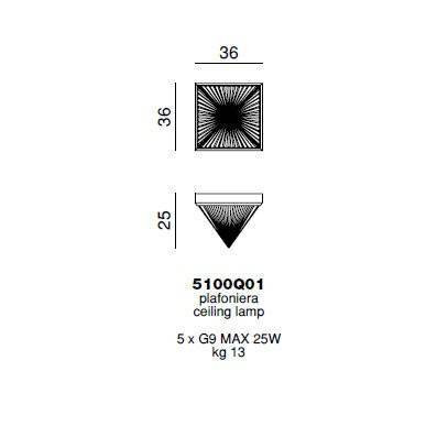 Потолочный светильник Beby Group Crystal sand 5100Q01 Chrome
