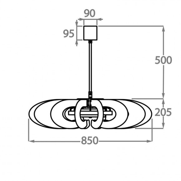 Люстра на штанге Bella Figura Vega CL807 Люстра на штанге Bella Figura Vega CL807