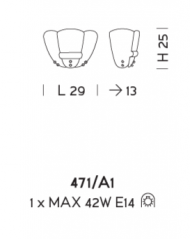 Настенный светильник Sylkom Tribuno 471/A1 Настенный светильник Sylkom Tribuno 471/A1