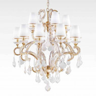 Люстра Beby Group Nuovo Vintage 6104/10+5 Satin Gold 213 White rose