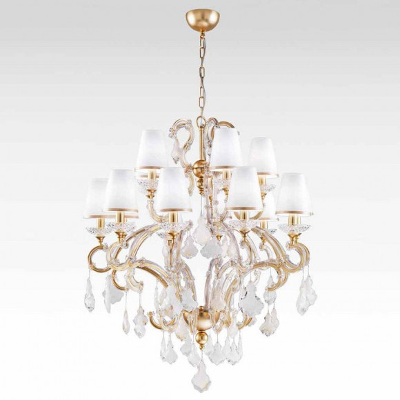 Люстра Beby Group Nuovo Vintage 6104/10+5 Satin Gold 213 White rose