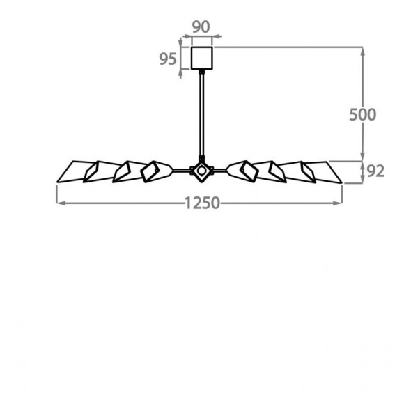 Люстра на штанге Bella Figura Vega CL804 Люстра на штанге Bella Figura Vega CL804