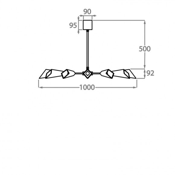 Люстра на штанге Bella Figura Vega CL804 Люстра на штанге Bella Figura Vega CL804