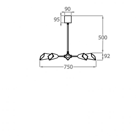Люстра на штанге Bella Figura Vega CL804 Люстра на штанге Bella Figura Vega CL804