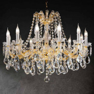 Люстра Beby Group Novecento 700/12 Light gold CUT CRYSTAL