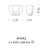 Настенный светильник Sylkom Tribuno 471/A2 Настенный светильник Sylkom Tribuno 471/A2