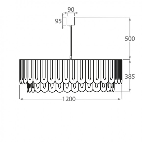 Люстра на штанге Bella Figura Vega CL205