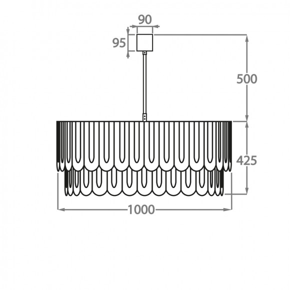 Люстра на штанге Bella Figura Vega CL205