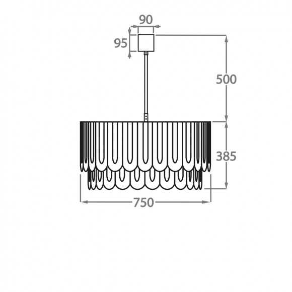 Люстра на штанге Bella Figura Vega CL205