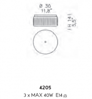 Потолочный светильник Sylkom Korinthos 4205 Потолочный светильник Sylkom Korinthos 4205