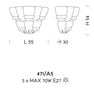 Настенный светильник Sylkom Tribuno 471/A5 Настенный светильник Sylkom Tribuno 471/A5
