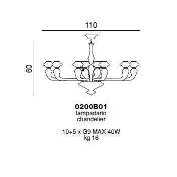 Люстра Beby Group Silver night 0200B01 Chrome Silver Cortina Люстра Beby Group Silver night 0200B01 Chrome Silver Cortina