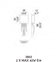 Настенный светильник Sylcom Ephyra 3902