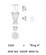 Подвесной светильник Sylcom Elysium 3200