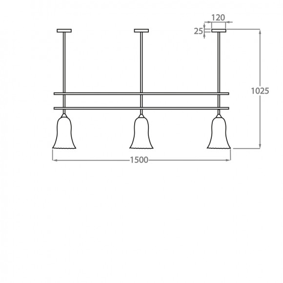 Люстра на штанге Bella Figura Vega CL206 Люстра на штанге Bella Figura Vega CL206