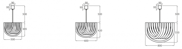 Люстра на штанге Bella Figura Retro Murano CL444