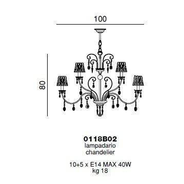 Люстра Beby Group Violet 0118B02 Light gold 024 Cut Almond Люстра Beby Group Violet 0118B02 Light gold 024 Cut Almond