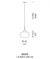 Подвесной светильник Sylcom Aphros 4000
