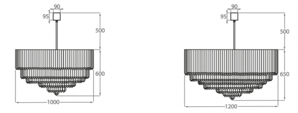 Люстра на штанге Bella Figura Retro Murano CL413-LA Люстра на штанге Bella Figura Retro Murano CL413-LA