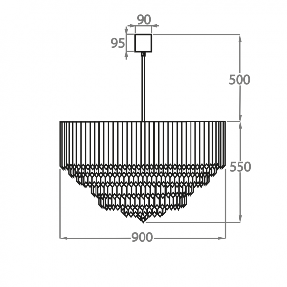 Люстра на штанге Bella Figura Retro Murano CL413-LA Люстра на штанге Bella Figura Retro Murano CL413-LA
