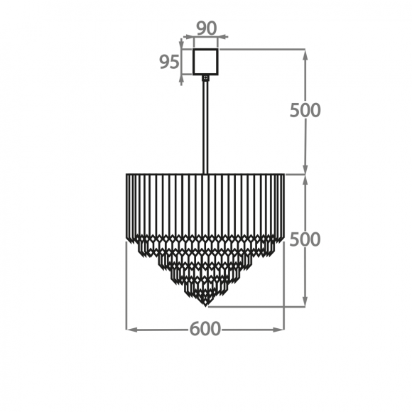 Люстра на штанге Bella Figura Retro Murano CL413-LA Люстра на штанге Bella Figura Retro Murano CL413-LA