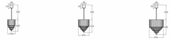 Люстра на штанге Bella Figura Retro Murano CL413-LA Люстра на штанге Bella Figura Retro Murano CL413-LA
