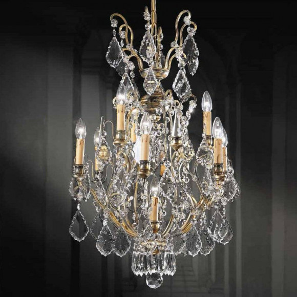 Люстра Beby Group Old style 3321/6+3+1 Black gold CUT CRYSTAL