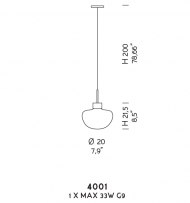Подвесной светильник Sylcom Aphros 4001