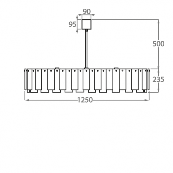 Люстра на штанге Bella Figura Moonlight CL213-RO